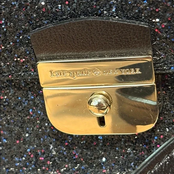 NWT Kate Spade New York Black Glitter Bag - Picture 3 of 10